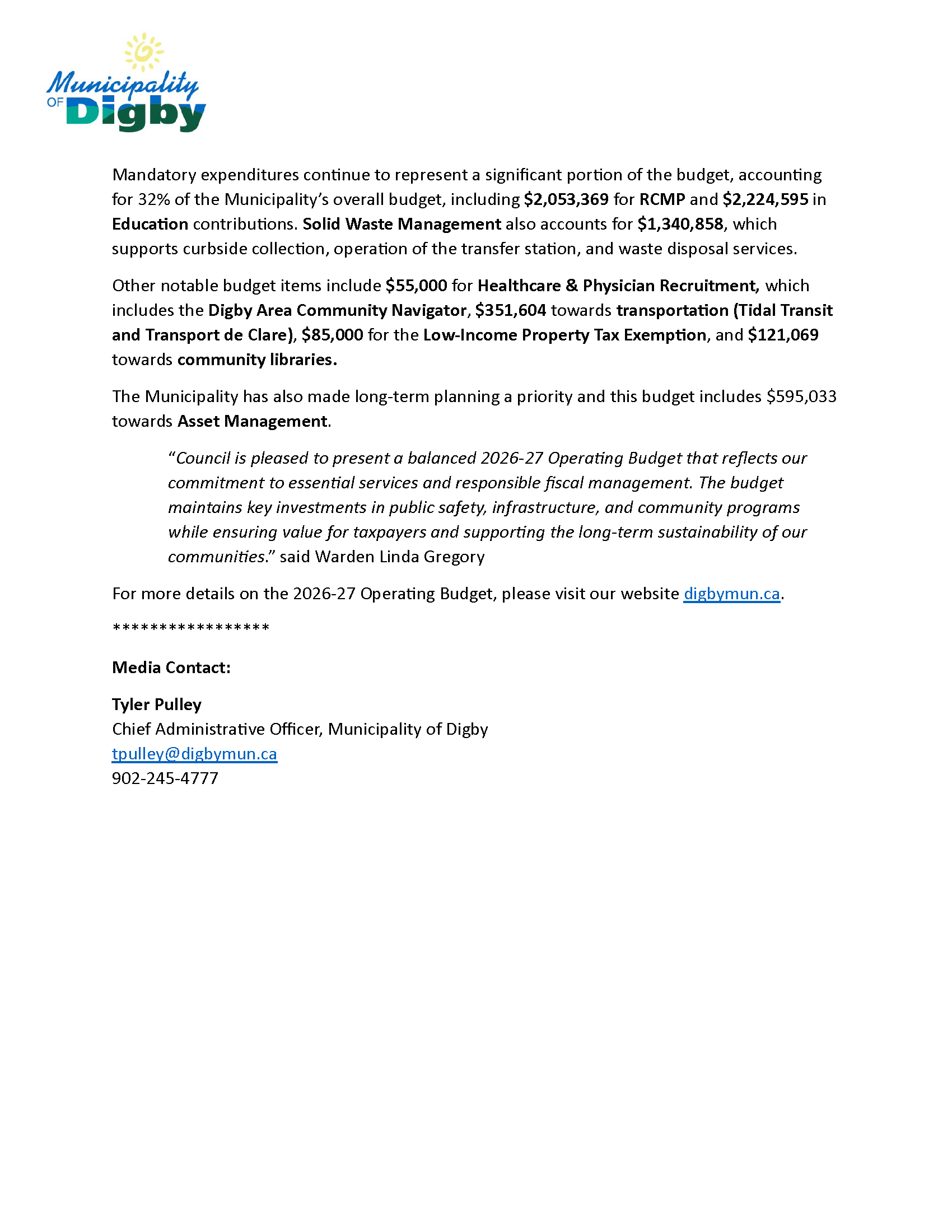 Press Release 2026 27 Budget Page 2
