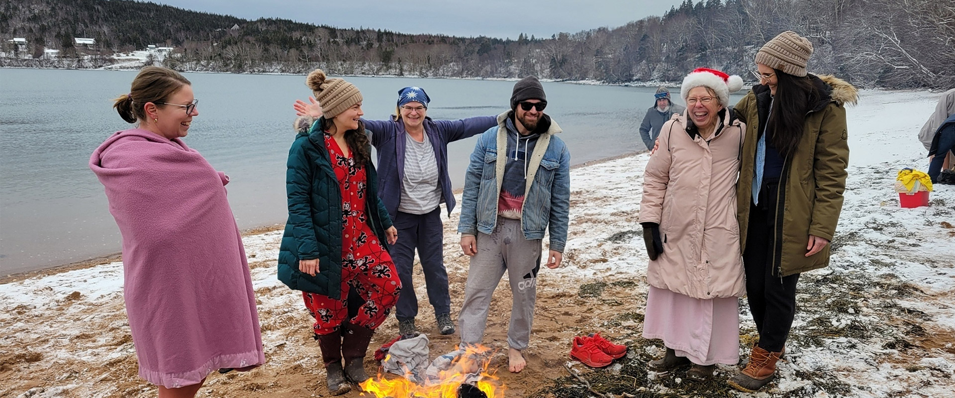 Sandy Cove Polar Bear Dip New Years Day by Karly Kelly