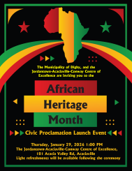 African Heritage Month Civic Proclamation Launch Event
